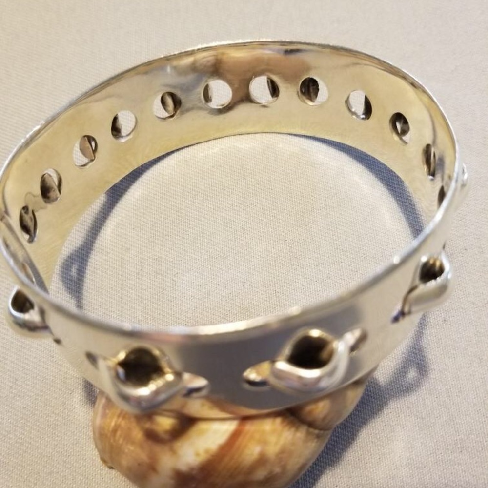 Unique Solid Sterling Silver Bangle Bracelet ! - image 3